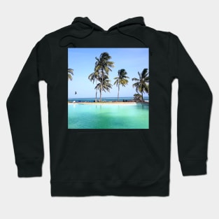 Palm trees and ocean breeze Hoodie